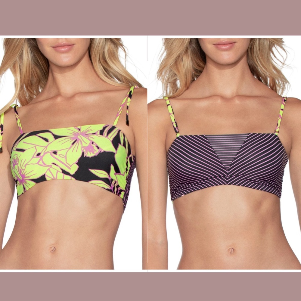 NWT Maaji [ Small ]‎ Kamali Piazza Tie Strap Reversible Bikini Top